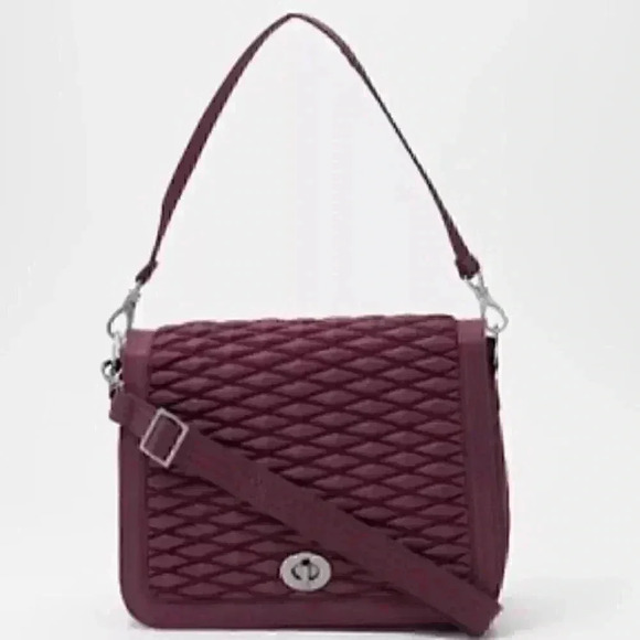 LUG Presto Bubble Quilted Crossbody / Shoulder Bag with RFID - Wine Red - Picture 1 of 13